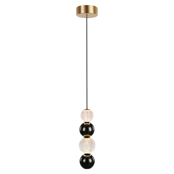 Desiree 5" LED Pendant Light, Natural Brass