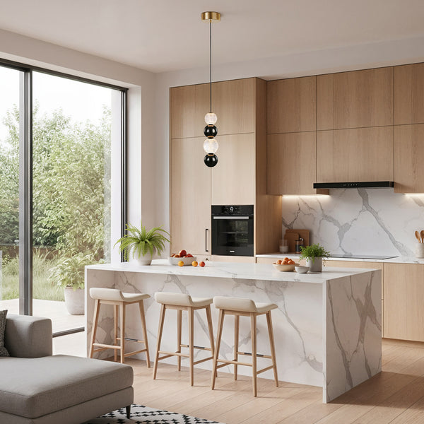 Desiree 5" LED Pendant Light, Natural Brass