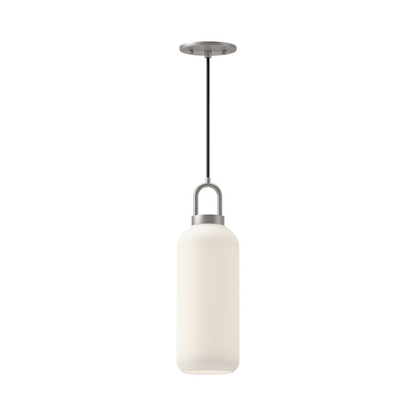 Dallas 5" Pendant Light, Brushed Nickel/Opal Matte Glass