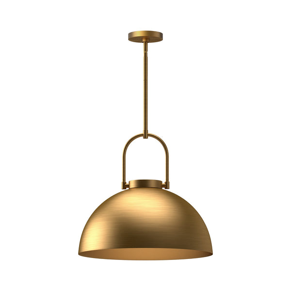Wichita 16" Dome Pendant Light, Aged Gold