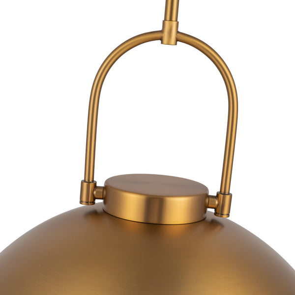 Wichita 16" Dome Pendant Light, Aged Gold
