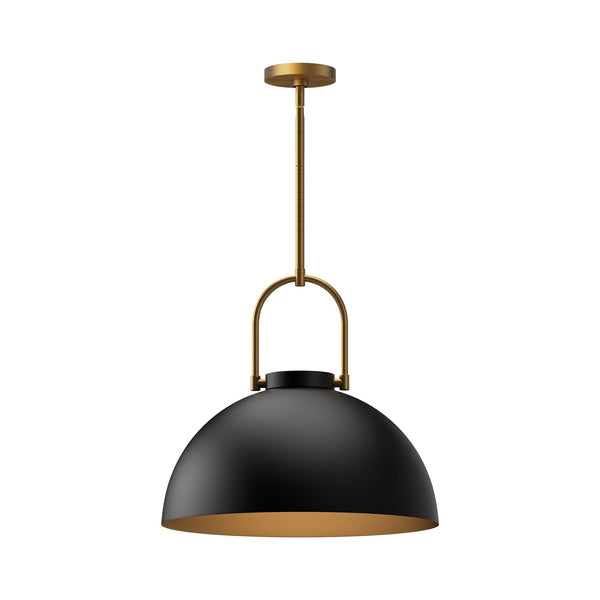 Wichita 16" Dome Pendant Light, Matte Black