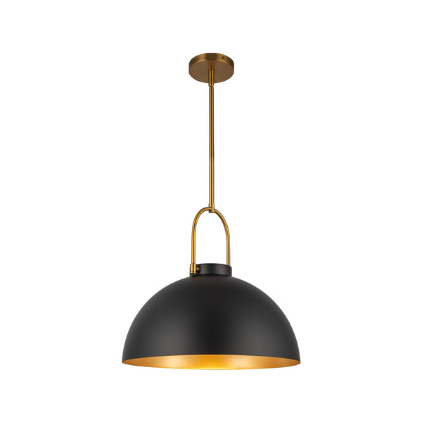 Wichita 16" Dome Pendant Light, Matte Black