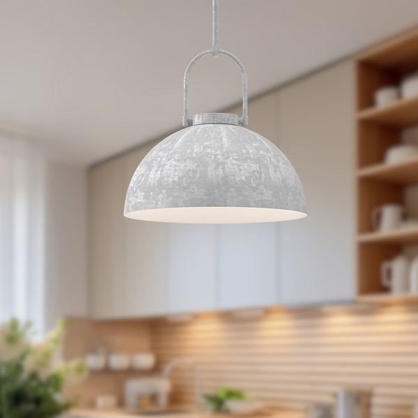 Wichita 16" Dome Pendant Light, Steel Shade