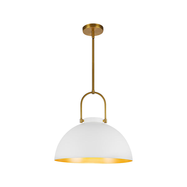 Wichita 16" Dome Pendant Light, White