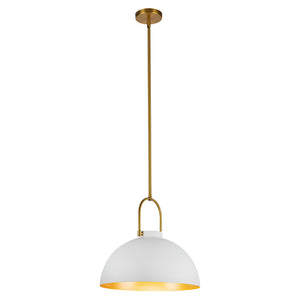 Wichita 16" Dome Pendant Light, White