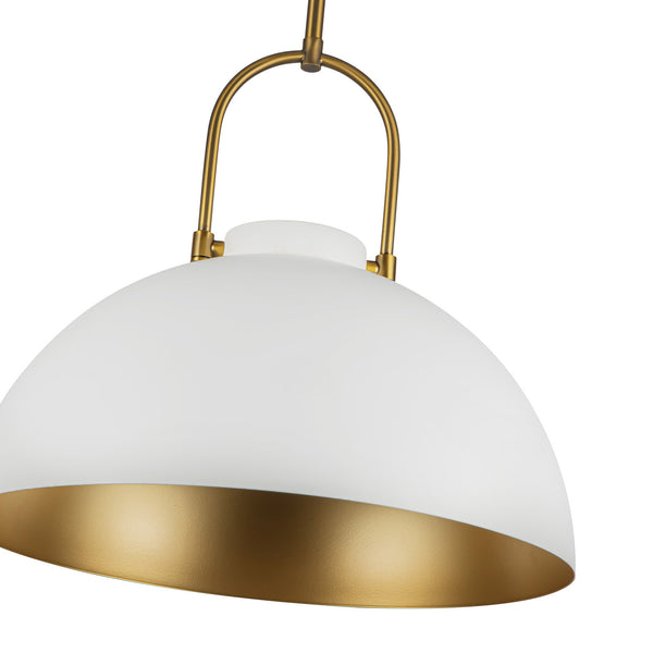 Wichita 16" Dome Pendant Light, White