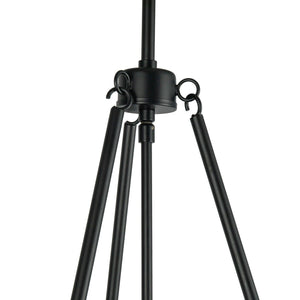 Caeryn 18" Pendant Light, Matte Black/White Linen