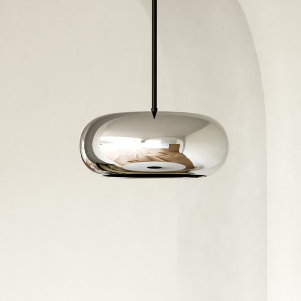 Éclat 14" LED Pendant Light, Black/Copper