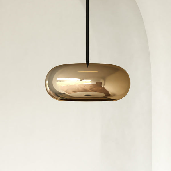Éclat 14" LED Pendant Light, Black/Copper
