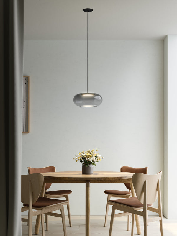 Éclat 14" LED Pendant Light, Black/Copper
