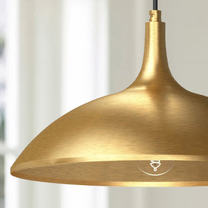 Sora 14" Pendant Light, Brushed Gold