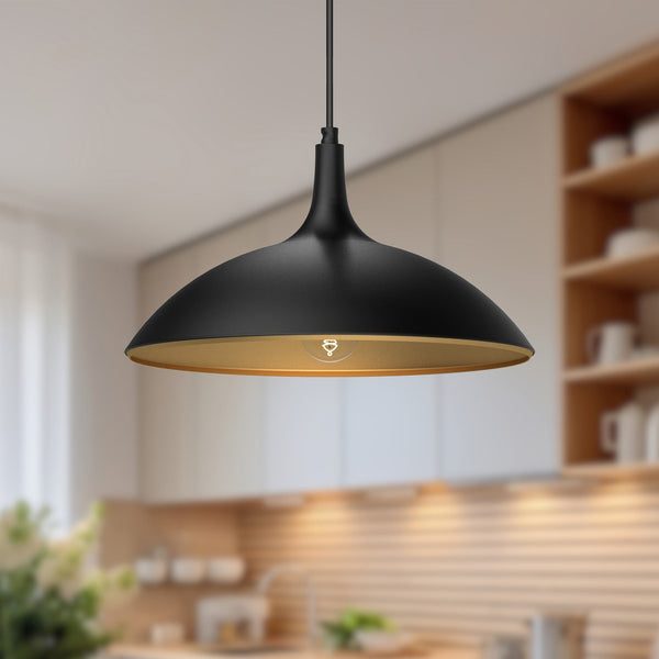 Sora 14" Pendant Light, Matte Black