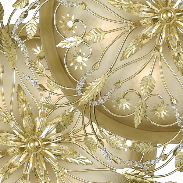 Maison Parisienne 16'' Six Light Semi Flush Mount, Gold Leaf