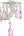 Maison Parisienne 13.5'' Four Light Mini Crystal Chandelier, Antique White Rose Hand Cut Crystal