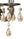 Maison Parisienne 13.5'' Four Light Mini Crystal Chandelier, Bronze Golden Teak Hand Cut Crystal