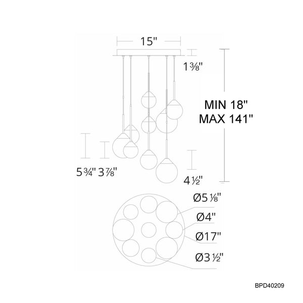 Quest 12'' LED Pendant, Aged Brass