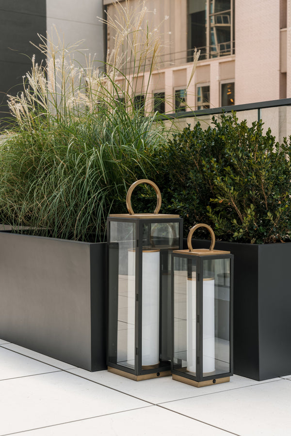 Corion 6" One Light Table Lamp, Patina Brass / Textured Black