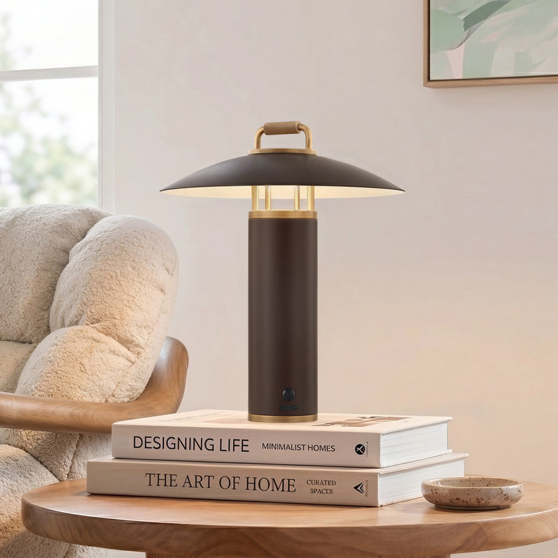 Brin 13" One Light Table Lamp, Patina Brass / Bronze