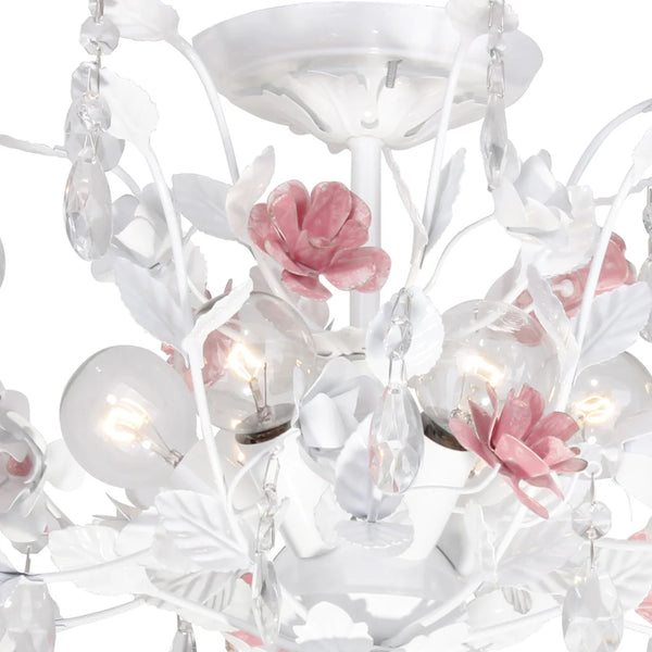 Rosie 20'' Six Light Semi Flush Mount, White