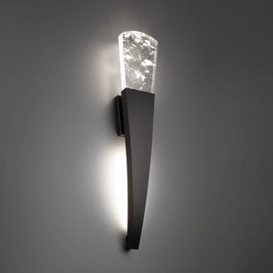 Embrace 6.5'' LED Wall Sconce, Black with Clear Optic Crystal