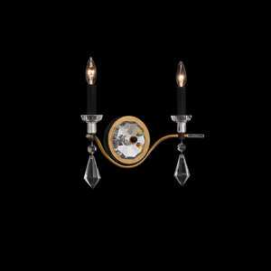 Tempest 6'' Two Light Wall Sconce, Soft Gold with Clear Radiance