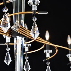 Tempest 60.5'' Eight Light Chandelier, Soft Gold