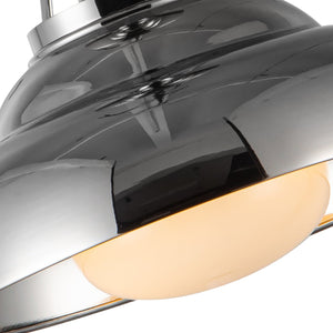 Paisano 12" Semi-Flush Ceiling Light, Polished Nickel/Glossy Opal
