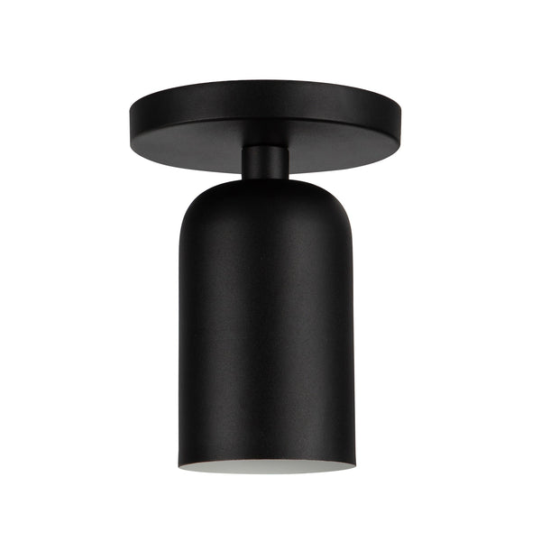 Solenne 4" Semi-Flush Ceiling Light, Black