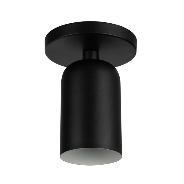 Solenne 4" Semi-Flush Ceiling Light, Black