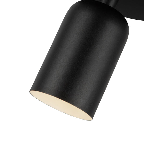 Solenne 4" Semi-Flush Ceiling Light, Black