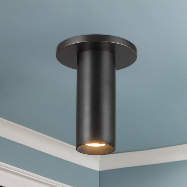 Aurelio 6" LED Semi-Flush Ceiling Light, Urban Bronze