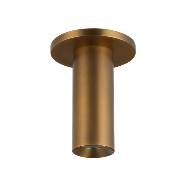 Aurelio 6" LED Semi-Flush Ceiling Light, Vintage Brass
