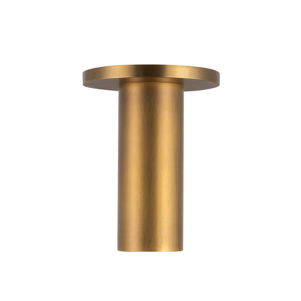 Aurelio 6" LED Semi-Flush Ceiling Light, Vintage Brass