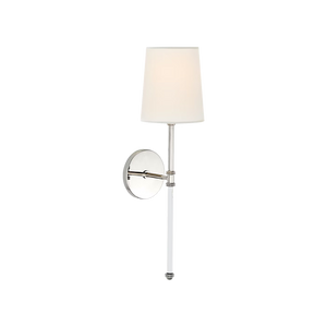 Camille 5.5" One Light Wall Sconce, Polished Nickel