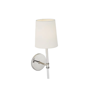 Camille 5.5" One Light Wall Sconce, Polished Nickel