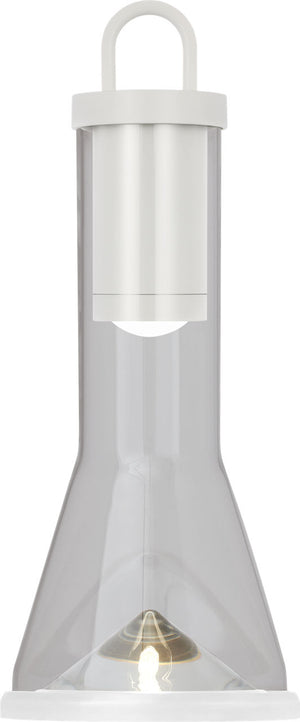 Kandella 6" One Light Rechargeable Table Lamp, Matte White