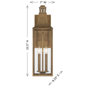 Lancaster 7" Two Light Exterior, Atlas Bronze