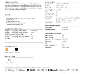 Secret Garden 32'' LED Smart Ceiling Fan, French Gold with Clear Optic Haze