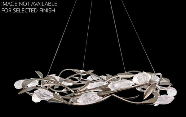 Secret Garden 34'' LED Pendant, Black with Heritage Optic Haze