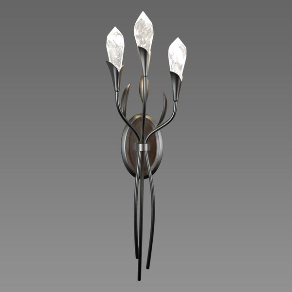 Secret Garden 4'' LED Wall Sconce, Antique Pewter with Heritage Optic Haze