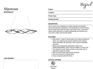 Slipstream 54'' LED Linear Pendant, Black