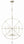 Soleil 40'' Nine Light Chandelier, Antique Silver