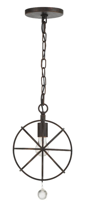 Soleil 9'' One Light Pendant, English Bronze