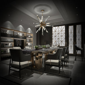 Solitude 35.5'' LED Pendant, Aged Brass