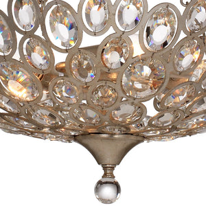 Jewel 20.25'' Three Light Semi Flush Mount, Distressed Twilight