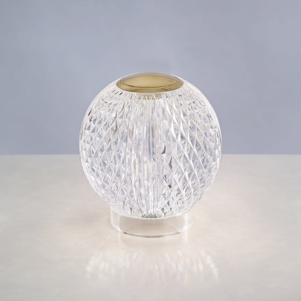 Cassia 3" LED Table Lamp, Natural Brass