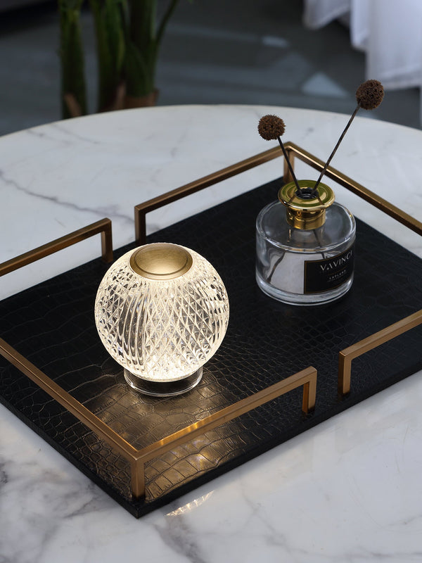 Cassia 3" LED Table Lamp, Natural Brass