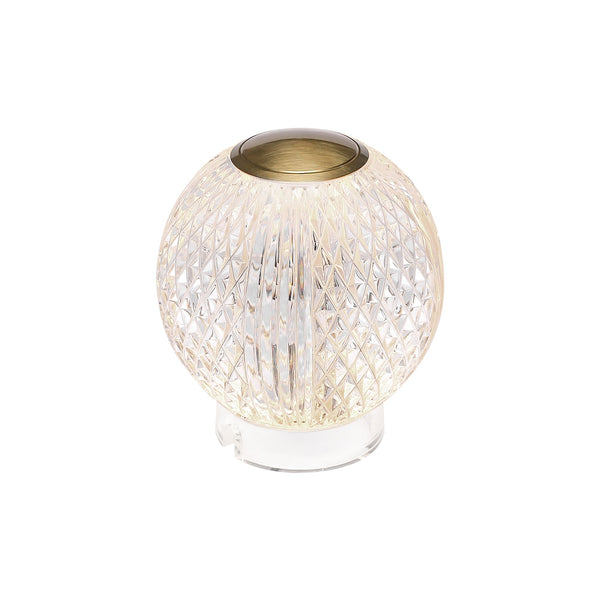 Cassia 3" LED Table Lamp, Natural Brass