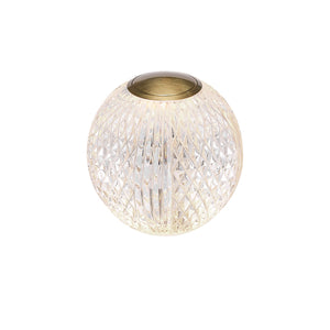 Cassia 3" LED Table Lamp, Natural Brass